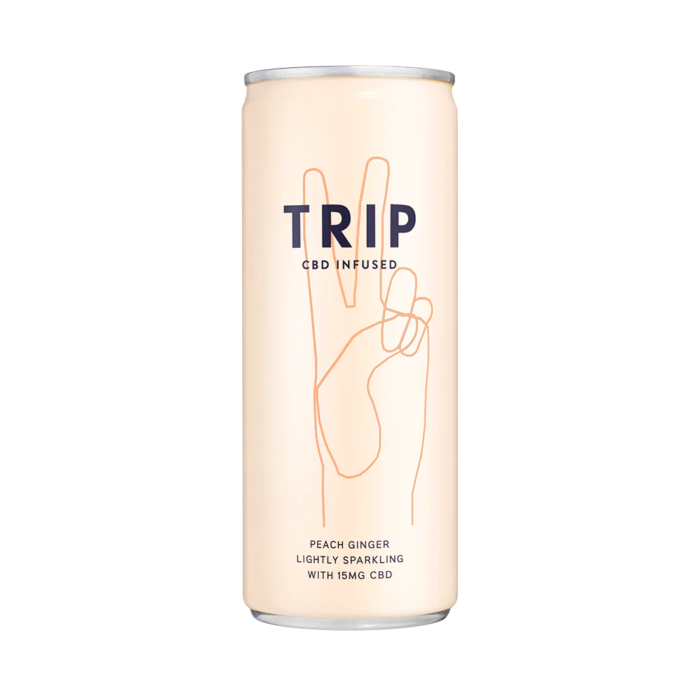 Bautura racoritoare CBD, TRIP, Peach Ginger, 250ml