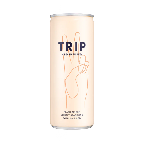 Bautura racoritoare CBD, TRIP, Peach Ginger, 250ml