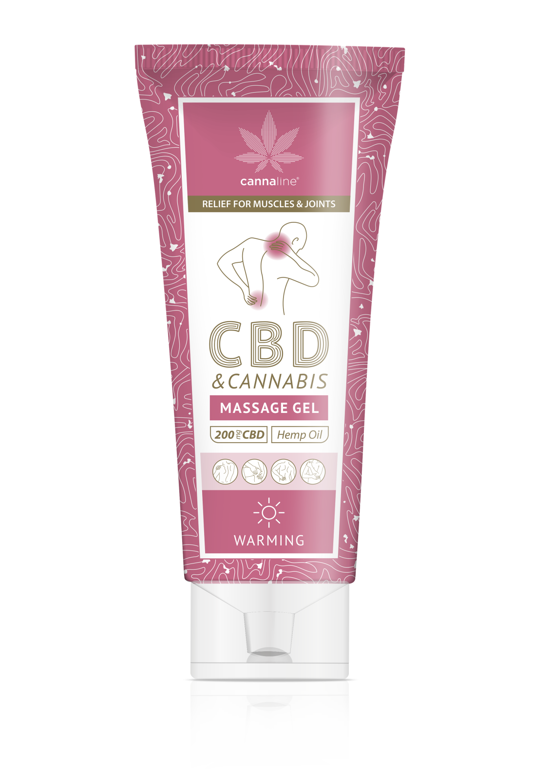 Gel incalzitor CBD, Muschi și articulatii tensionate, Cannaline, 200mg
