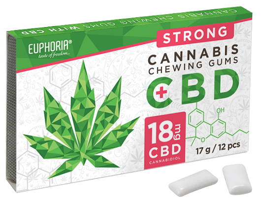 Guma de mestecat CBD 'Euphoria' 18mg
