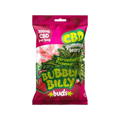 Jeleuri CBD, Bubbly Billy Buds, Capsuni, 300mg