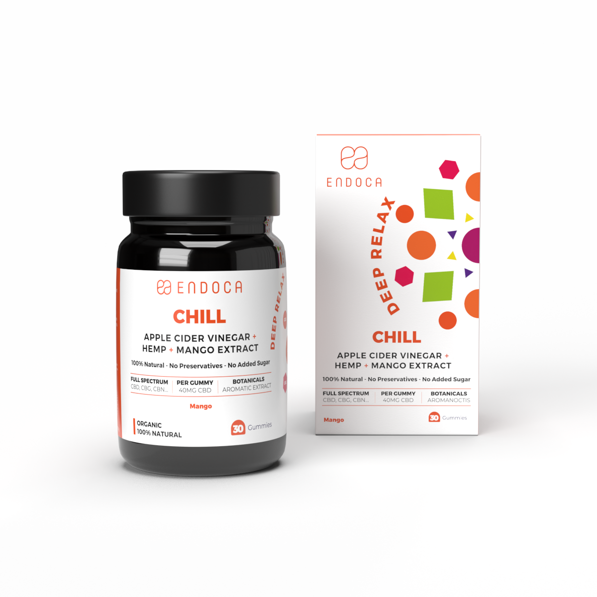 Jeleuri CBD, Endoca, CHILL, Mango, 1200mg