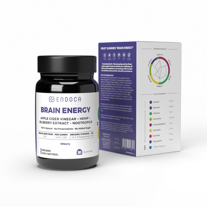 Jeleuri CBD, Endoca, BRAIN ENERGY, Bilbery, 1200mg