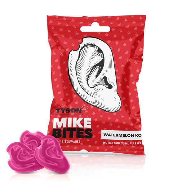 Jeleuri cu ulei de canabis , Tyson 2.0, Mike's Bites Watermelon KO, 50g