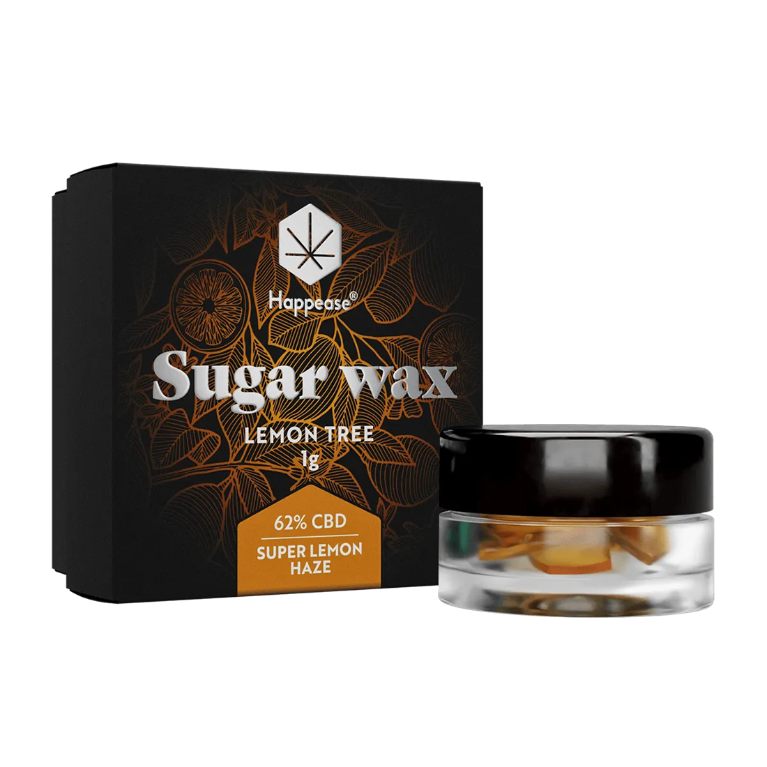 Sugar Wax CBD + terpeni, 62%, 1gr, HAPPEASE, Super Lemon Haze