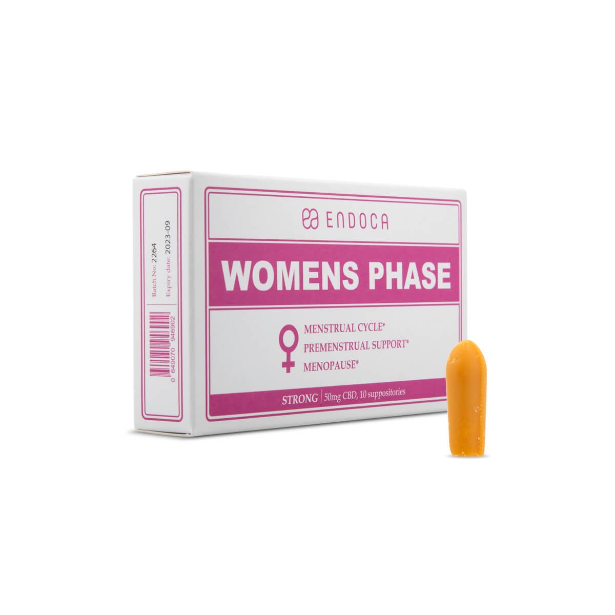 Supozitoare CBD, 500mg, Endoca, Menstruatie, 10 buc