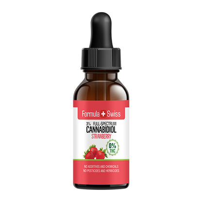 Ulei CBD 3-30%, Premium, Capsuni, 10ml
