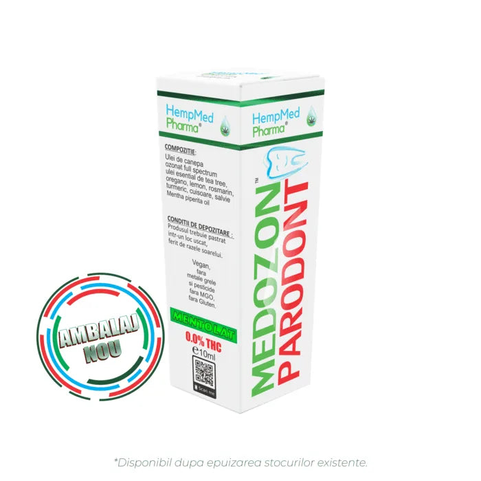 Ulei de Canepa Ozonat CBD 250mg, Medozon Paradont, HempMedPharma, 10ml